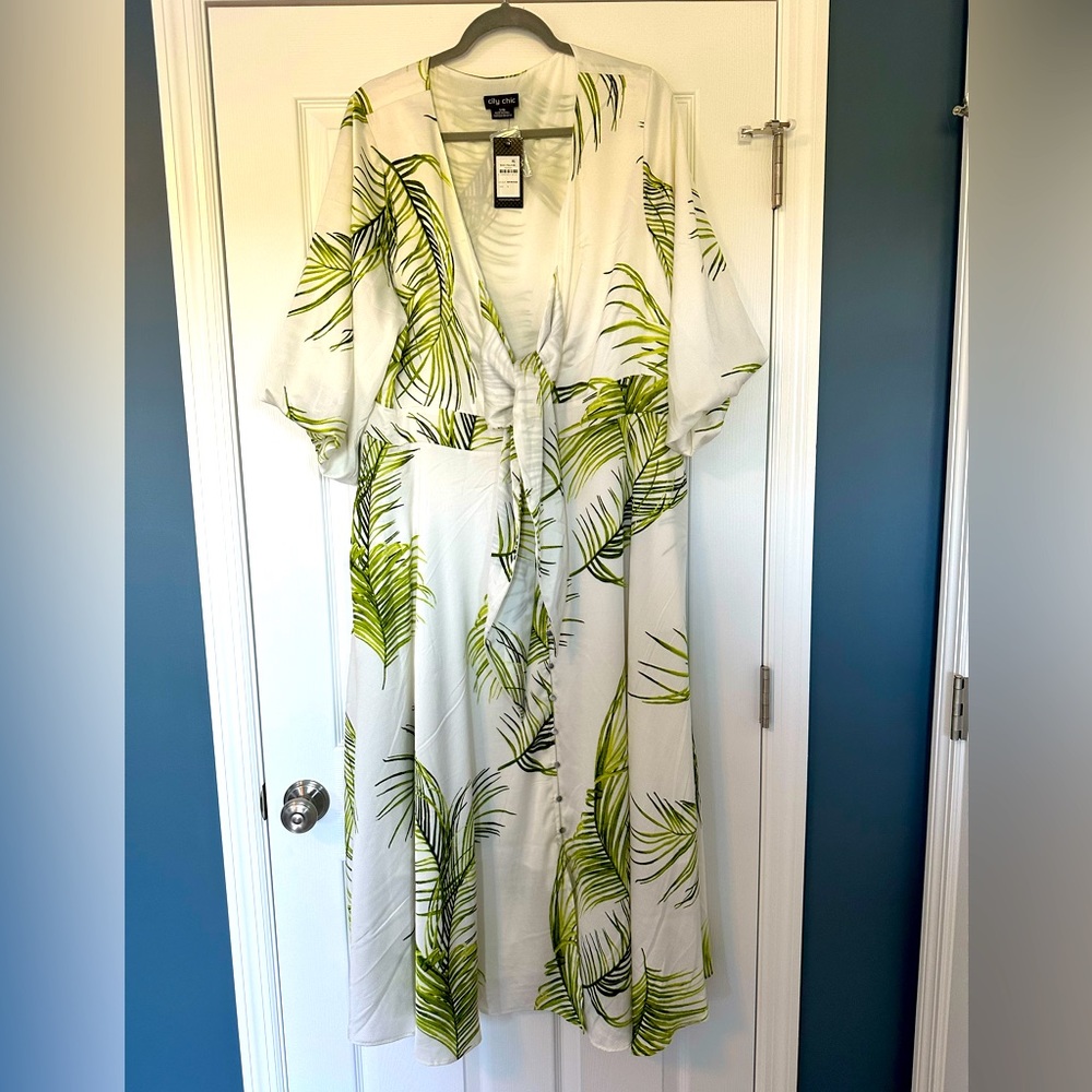 NWT city chic palm maxi dress